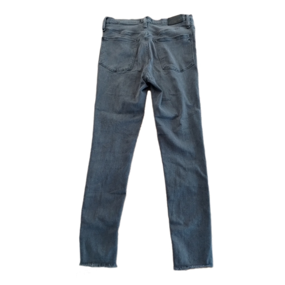 Madewell Crop Skinny Jeans Grey Raw Hem Stretch Denim L9935 - Picture 6 of 7
